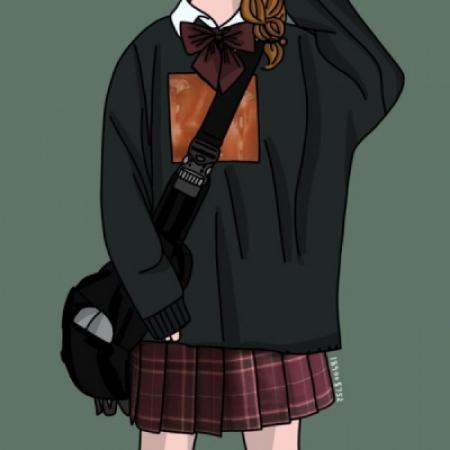 女生头像大全可爱卡通，半身看不到脸的女孩子