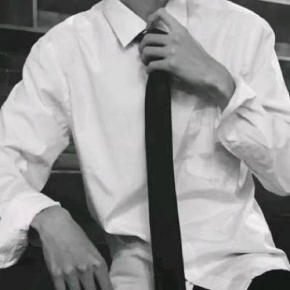 衬衫头像男生不露头，白色衬衫黑色衬衫打领带的