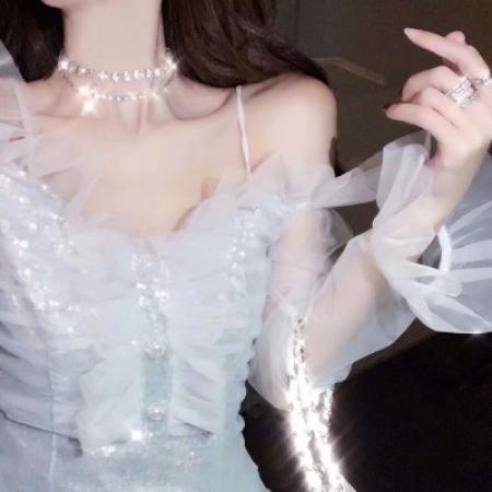 部位女头，个性不露脸部位女头仙气裙子