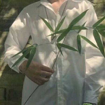 部位男生头像森系捧花，我默默的和你表达爱