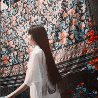 俏丽可爱阿宝色女生头像,换上立刻让头像更为甜美