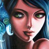 另类个性手绘潮流时尚美女女QQ头像图片_带有华丽性感的气度范