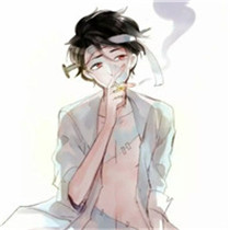 抽烟的样子显得比较拽酷 动漫帅哥二次元头像