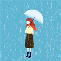 动漫雨天意境打伞头像图片,青春是一本太仓促的书