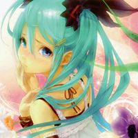 绚丽多彩的初音未来高清QQ头像图片