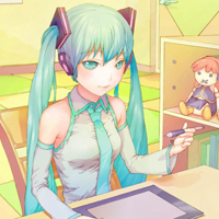 绚丽多彩的初音未来高清QQ头像图片