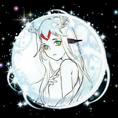 最美的动漫头像图片 星空为背影圆形边框