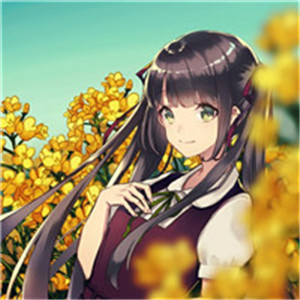 花丛中快乐的女生 动漫美女头像