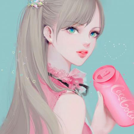 二次元手绘唯美插画女生头像，手绘美女非常的清晰的