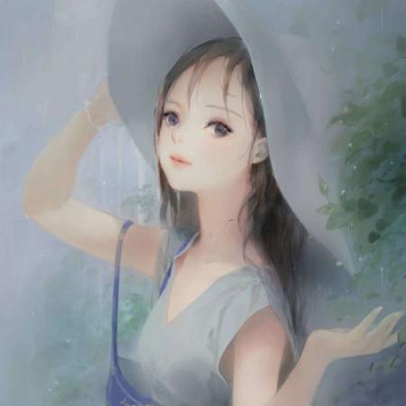 二次元手绘唯美插画女生头像，手绘美女非常的清晰的