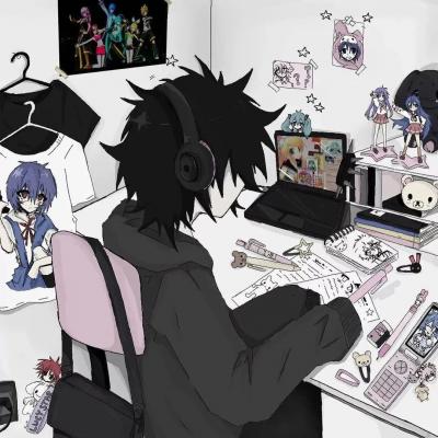 超级帅的潇洒动漫男生头像，眼神中闪烁着无比的勇气