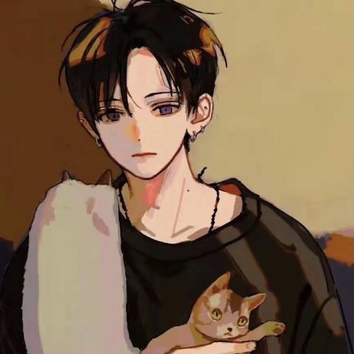 亭亭玉立的动漫男生头像，彰显出完美身材和坚实心态