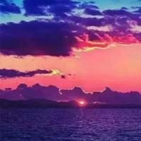 迷人的夕阳风景头像图片,快要落日了