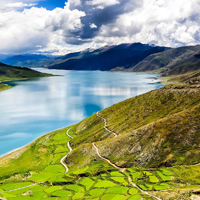 西藏羊卓雍措高清风景头像图片,美如画的景色