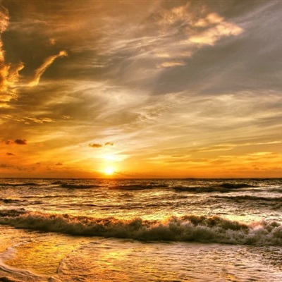 唯美夕阳微信头像 海岸唯美夕阳风景图片