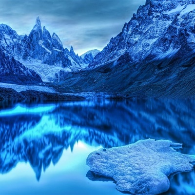 关于风景最美头像，冰川融化唯美雪景图片