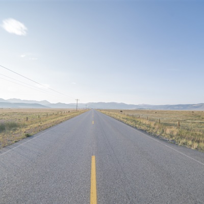 唯美公路头像 平坦的公路道路风景图片
