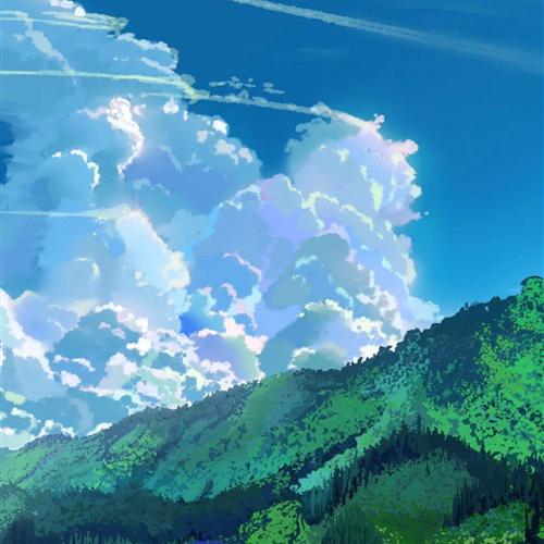 动漫风景头像 想要牵着你的手看遍所有美景