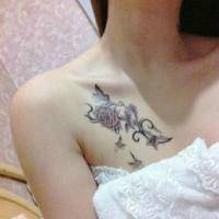 非主流女生纹身头像图片,看不到脸的