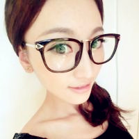 女生戴眼镜的头像,大大的眼镜框有没有吓到你了