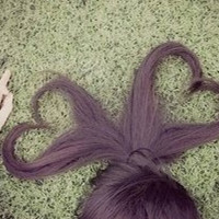 长发妹纸美发很美腻各种心形的发型真美丽