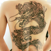 侧腰部,后背,胸前,手臂,肩膀下的个性纹身图案