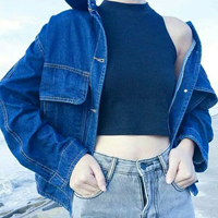 半身女生头像,穿牛仔时尚又不招摇的妹子