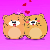 我要减肥,我要结婚可爱小肥熊搞笑头像图片,幸福的小胖熊
