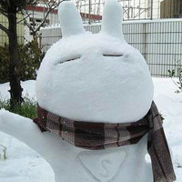 可爱雪人qq头像,qq头像雪人,用雪累积做成的像人的形状