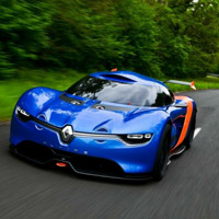 qq跑车头像,蓝色旋风雷诺AlpineA1跑车图片