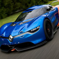 qq跑车头像,蓝色旋风雷诺AlpineA1跑车图片