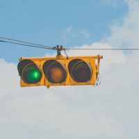 红绿灯头像,让我们时刻注意安全,道路上的红绿灯图片