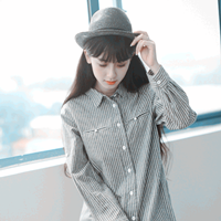 韩式风的阿宝色女生头像,穿着时尚搭配简约低调的