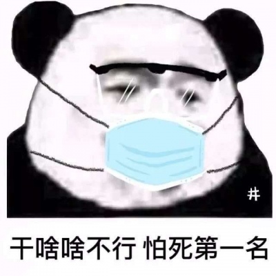 口罩熊猫头表情包头像