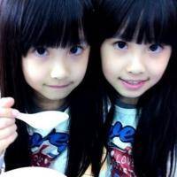 小孩子姐妹头像一对_网络人气萝莉双胞胎美女sanday和manday