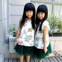 小孩子姐妹头像一对_网络人气萝莉双胞胎美女sanday和manday