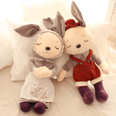 小兔子情侣头像一对，玩具系兔子情侣头像一左一右