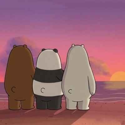 三只裸熊可爱头像