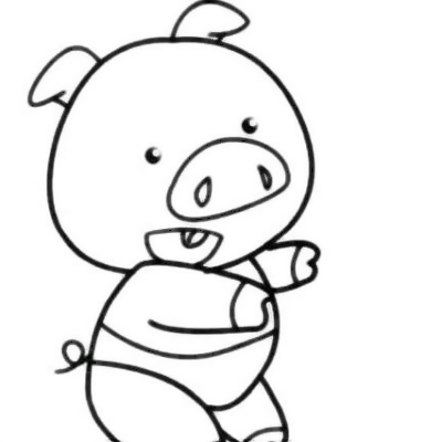 小猪头像简笔画图片大全 高清卡通的可爱小猪简笔画头像图片