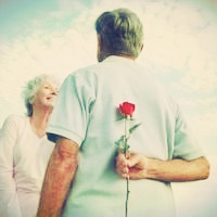 欧美情侣头像老人 唯美恩爱象征爱情的情侣头像老人幸福图片