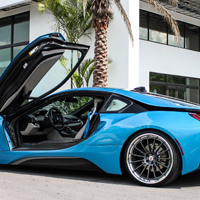 宝马i8混合动力汽车图片头像蓝色的太霸气了