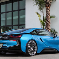 宝马i8混合动力汽车图片头像蓝色的太霸气了