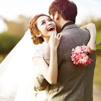我要让你做最幸福的女人,好好爱你一辈子唯美情侣婚纱qq头像