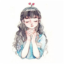 手绘卡通女生头像 愿你在2019年快乐每一天