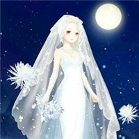 暖暖的有些伤心的卡通新娘婚纱头像图片