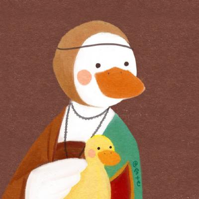 手绘鸭子头像,高清可爱的网红鸭子可爱卡通图片头像