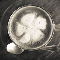 好看的咖啡唯美头像图片,拉花,字母的,英文的,心形的