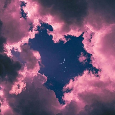个性梦幻唯美风景头像，好看紫色的天空图片