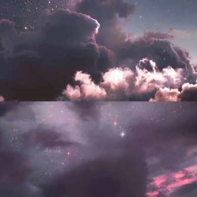 个性梦幻唯美风景头像，好看紫色的天空图片