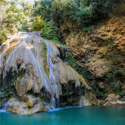 最美瀑布头像，超级好看的山涧溪流瀑布图片